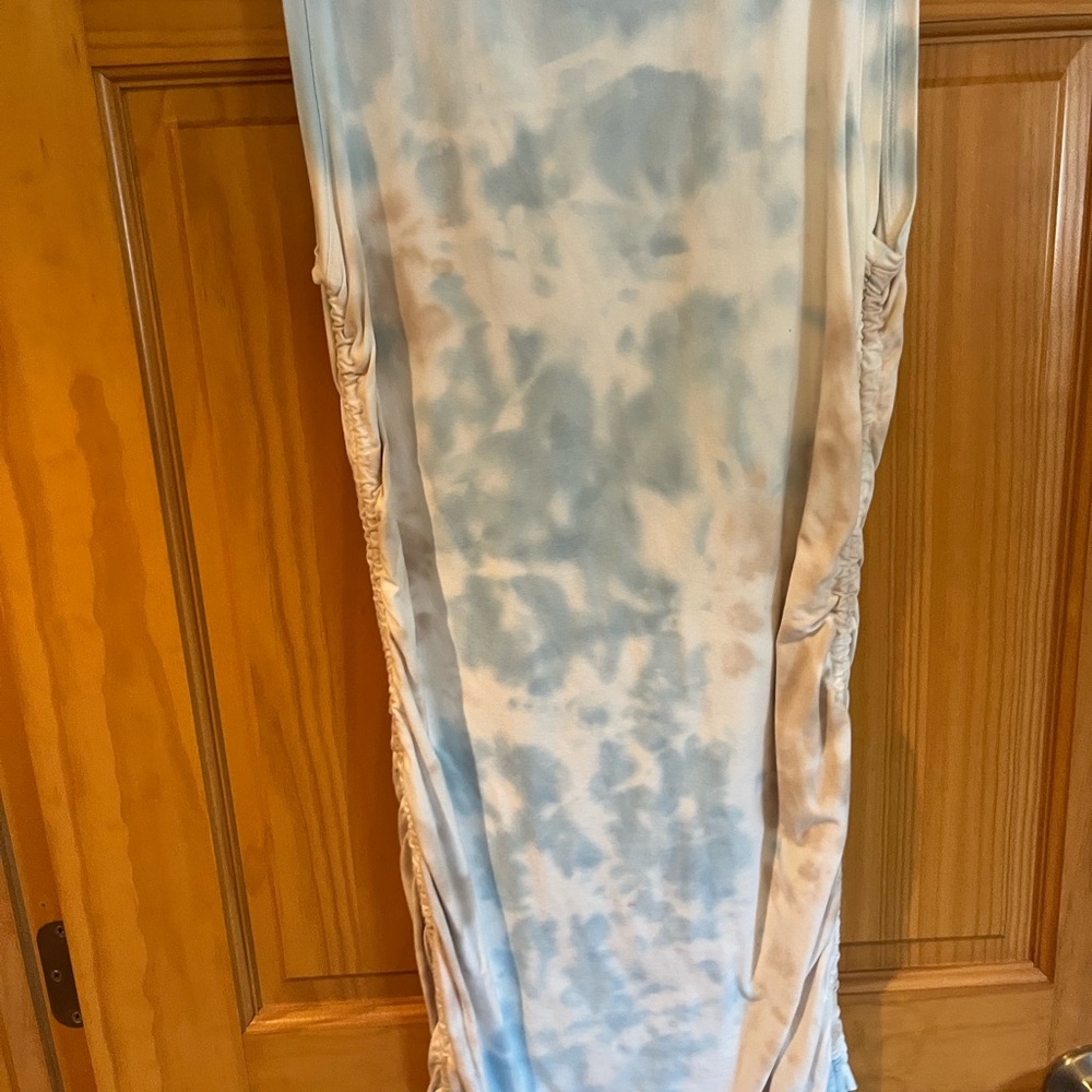 Blue and White Tie-Dye Dress